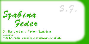 szabina feder business card